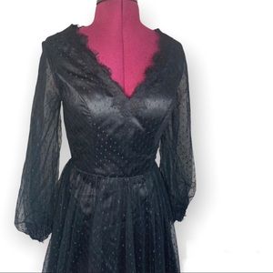 Black Lace Cocktail/Formal Dress